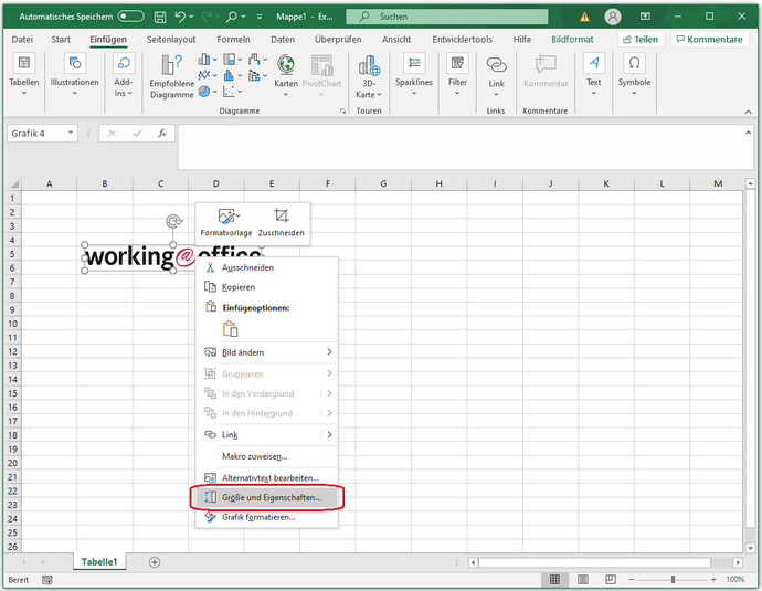 An Zellen Angepasste Fotos Einfügen Excel Excel: Bild in Zelle einfügen - So funktioniert's! - workingoffice.de