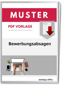 Bewerbung absage muster auf antwort Muster Absagen