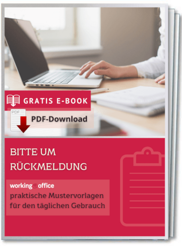 Mustervorlagen Bitte um Rückmeldung