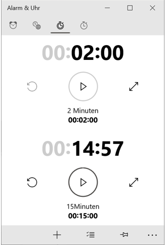 Alarm und Uhr