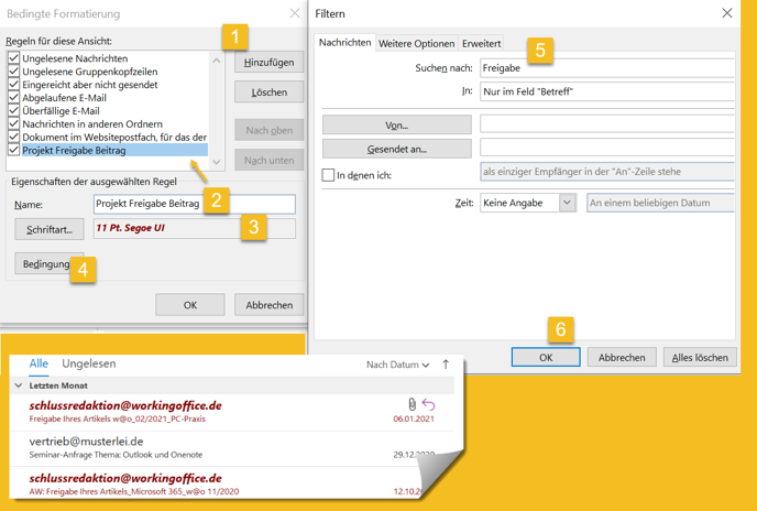 Bedingte Formatierung