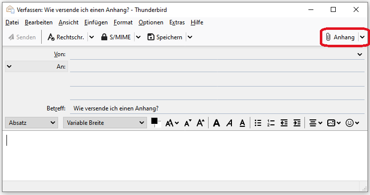 Anhang In Einer E Mail Versenden Anleitung Kostenlose Muster Workingoffice De