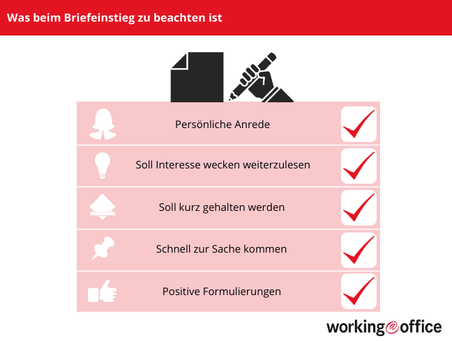 So Verfassen Sie Einen Gelungenen Briefeinstieg Workingoffice De