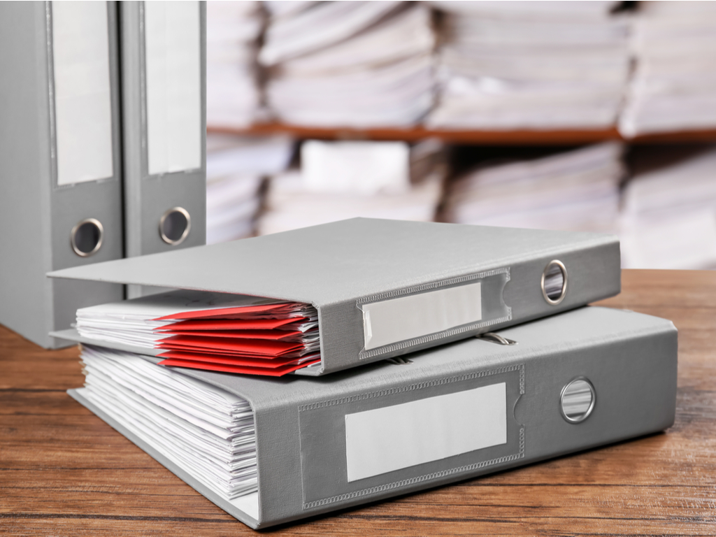 Register mit Beschriftungsfeld 26 Positionen Taben A-Z Grau